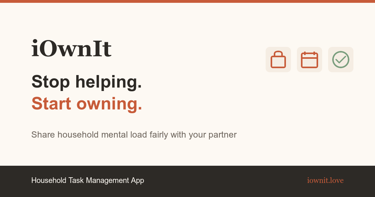 iOwnIt - an app for the mental load in a household